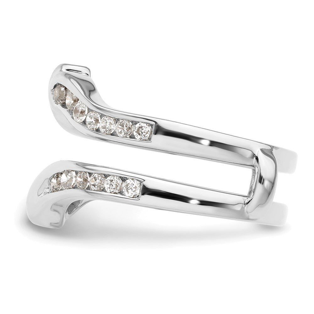 14k White Gold 5/8 Ct. Lab Grown Diamond VS/SI+ G+ Ring Guard