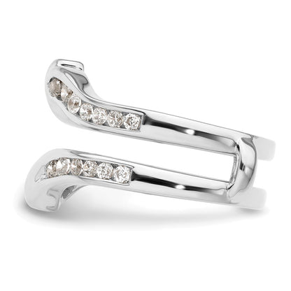 14k White Gold 5/8 Ct. Lab Grown Diamond VS/SI+ G+ Ring Guard