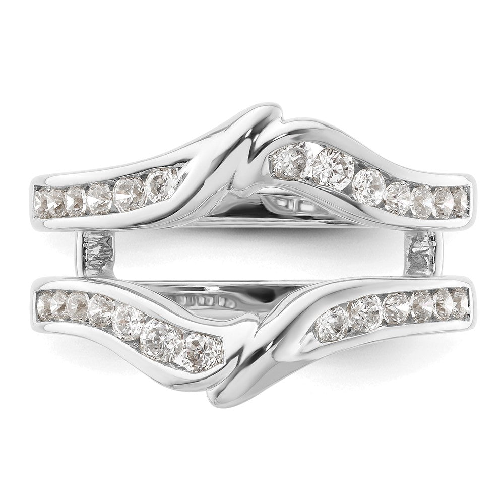 14k White Gold 5/8 Ct. Lab Grown Diamond VS/SI+ G+ Ring Guard