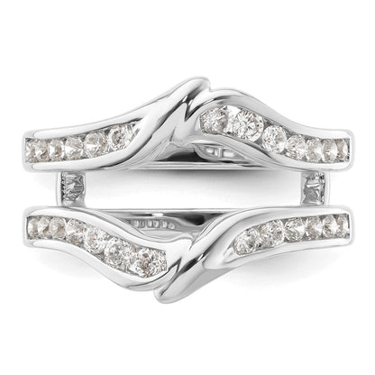 14k White Gold 5/8 Ct. Lab Grown Diamond VS/SI+ G+ Ring Guard
