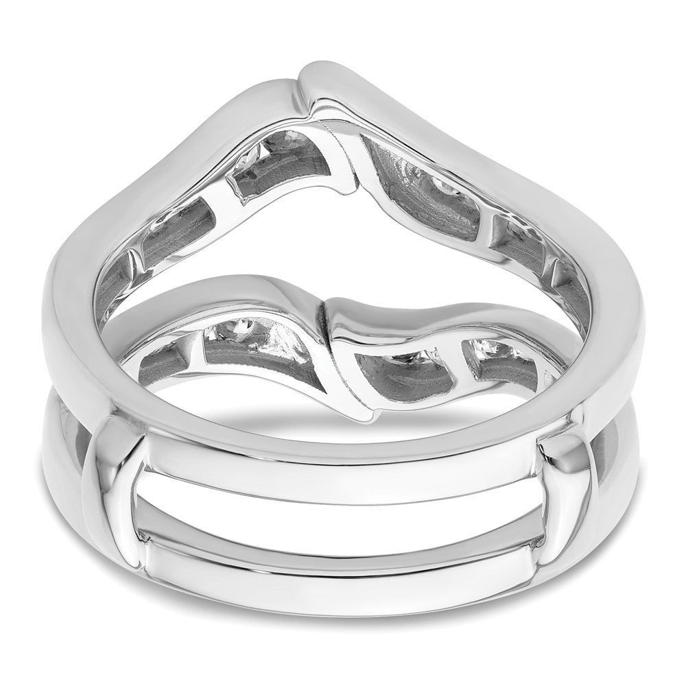 14k White Gold 5/8 Ct. Lab Grown Diamond VS/SI+ G+ Ring Guard