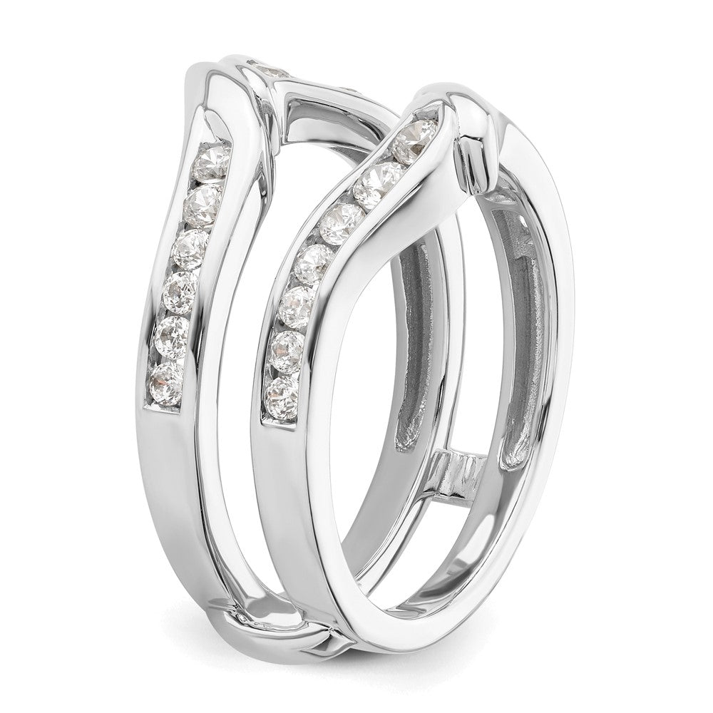 14k White Gold 5/8 Ct. Lab Grown Diamond VS/SI+ G+ Ring Guard