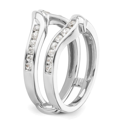 14k White Gold 5/8 Ct. Lab Grown Diamond VS/SI+ G+ Ring Guard
