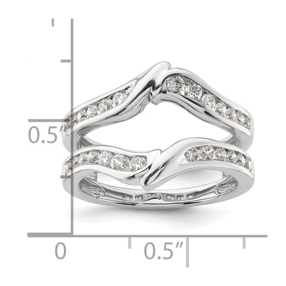 14k White Gold 5/8 Ct. Lab Grown Diamond VS/SI+ G+ Ring Guard