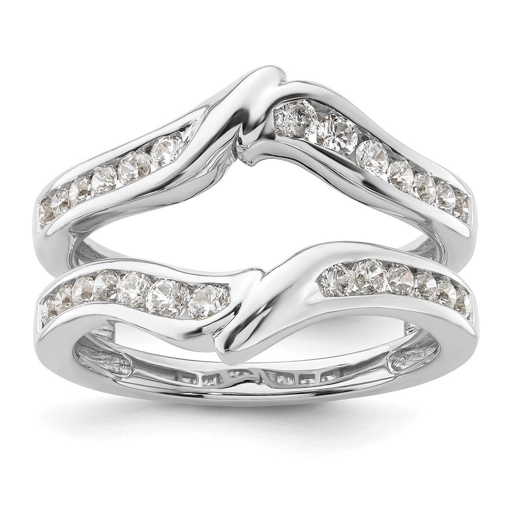 14k White Gold 5/8 Ct. Lab Grown Diamond VS/SI+ G+ Ring Guard