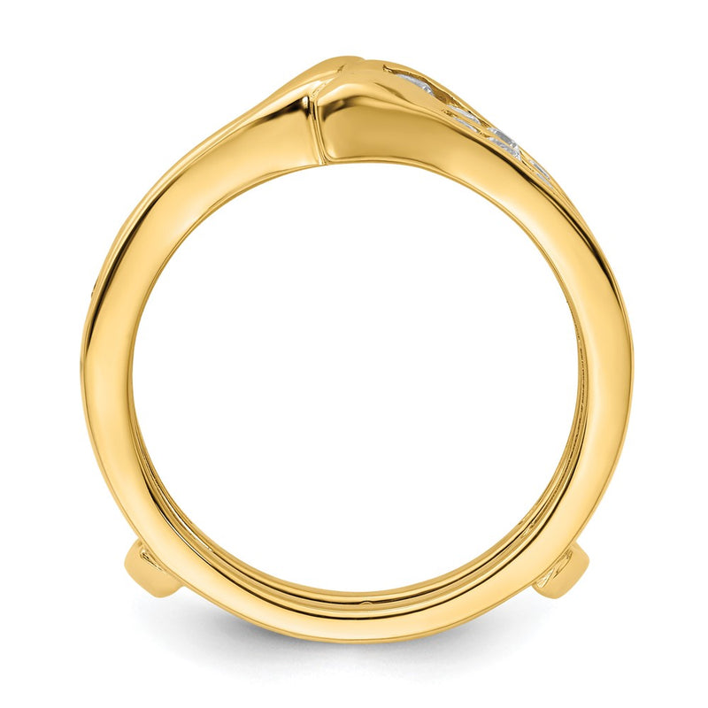 14k Yellow Gold 5/8 Ct. Lab Grown Diamond VS/SI+ G+ Ring Guard