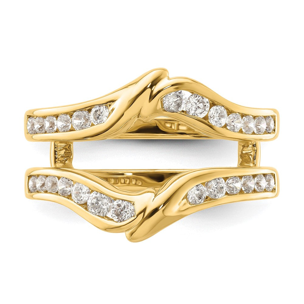 14k Yellow Gold 5/8 Ct. Lab Grown Diamond VS/SI+ G+ Ring Guard