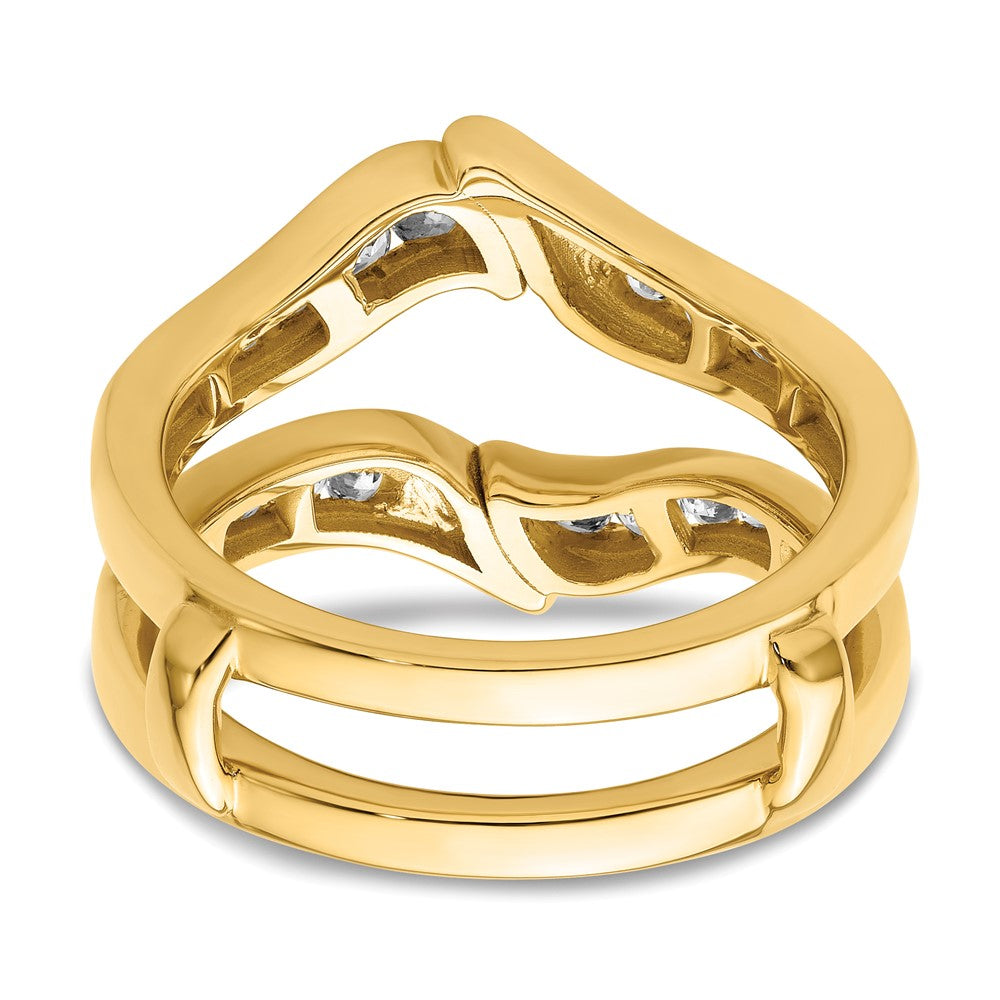 14k Yellow Gold 5/8 Ct. Lab Grown Diamond VS/SI+ G+ Ring Guard