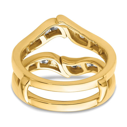 14k Yellow Gold 5/8 Ct. Lab Grown Diamond VS/SI+ G+ Ring Guard