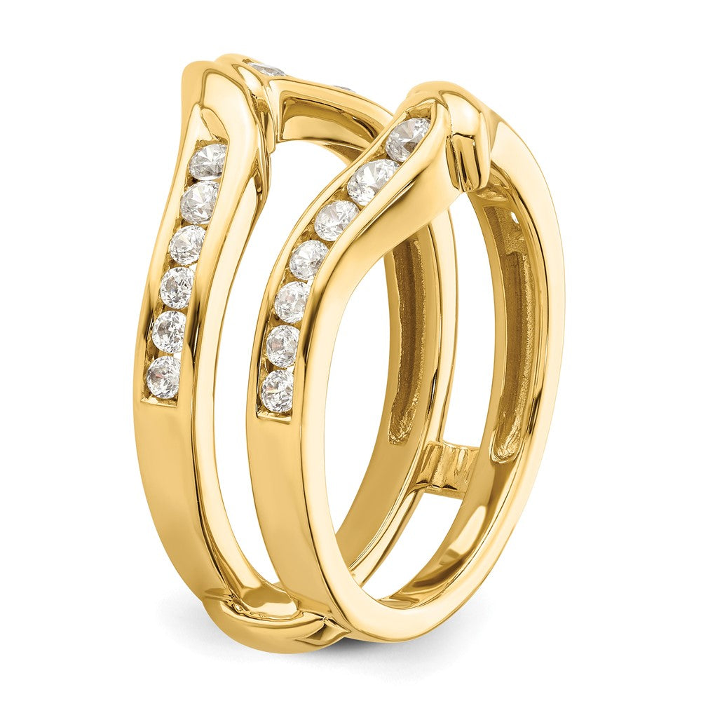 14k Yellow Gold 5/8 Ct. Lab Grown Diamond VS/SI+ G+ Ring Guard