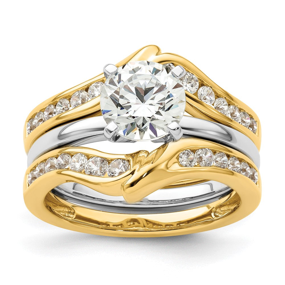 14k Yellow Gold 5/8 Ct. Lab Grown Diamond VS/SI+ G+ Ring Guard