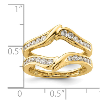 14k Yellow Gold 5/8 Ct. Lab Grown Diamond VS/SI+ G+ Ring Guard