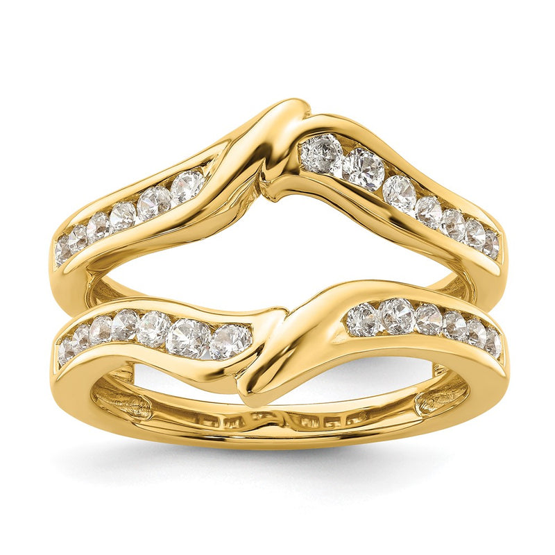 14k Yellow Gold 5/8 Ct. Lab Grown Diamond VS/SI+ G+ Ring Guard