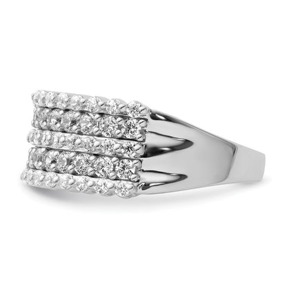 14k White Gold 1 1/2 Ct. Lab Grown Diamond VS/SI+ G+ Complete Fashion Band