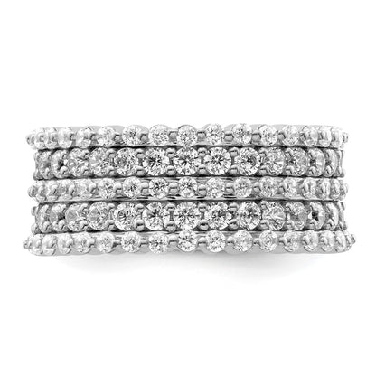 14k White Gold 1 1/2 Ct. Lab Grown Diamond VS/SI+ G+ Complete Fashion Band