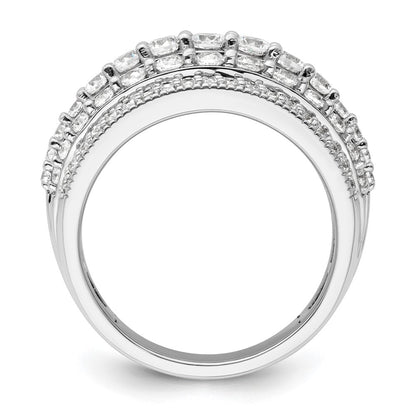 14k White Gold 1 1/2 Ct. Lab Grown Diamond VS/SI+ G+ Fashion Ring
