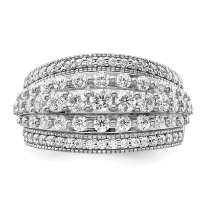 14k White Gold 1 1/2 Ct. Lab Grown Diamond VS/SI+ G+ Fashion Ring