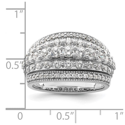 14k White Gold 1 1/2 Ct. Lab Grown Diamond VS/SI+ G+ Fashion Ring