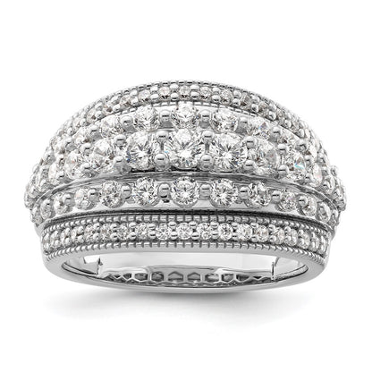 14k White Gold 1 1/2 Ct. Lab Grown Diamond VS/SI+ G+ Fashion Ring