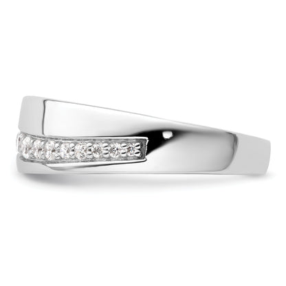 14K White Gold True Origin Men'S 3/8 Carat Lab Grown Diamond Vs D E F Band