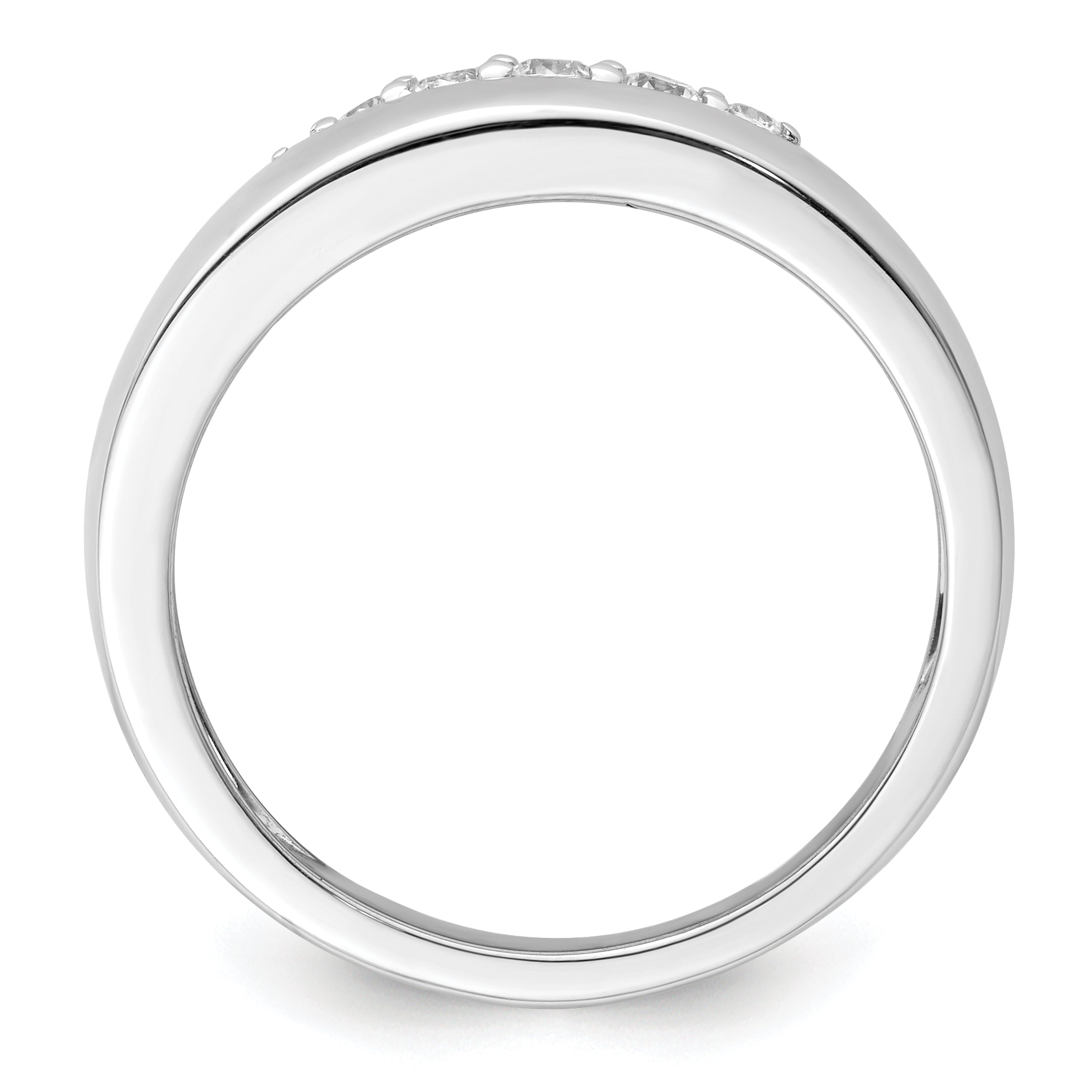 14K White Gold True Origin Men'S 1/4 Carat Lab Grown Diamond Vs D E F Band