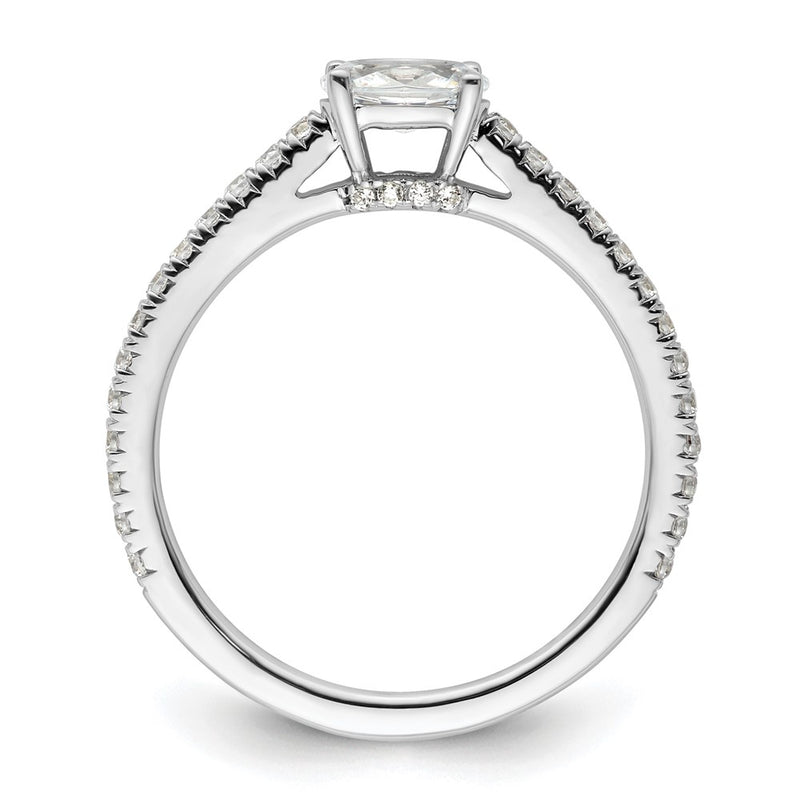 14k White Gold 3/4 Ct. Lab Grown Diamond VS/SI+ G+ East-West Oval Engagement Ring