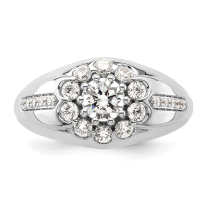 14k White Gold 1 1/2 Ct. Lab Grown Diamond VS/SI+ G+ Men's Ring