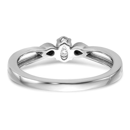 14K White Gold Lab Grown Diamond VS/SI+ G+ Promise Ring