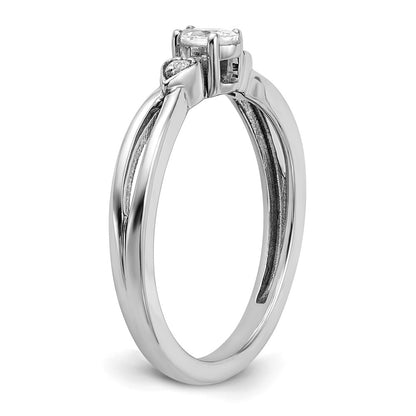 14K White Gold Lab Grown Diamond VS/SI+ G+ Promise Ring