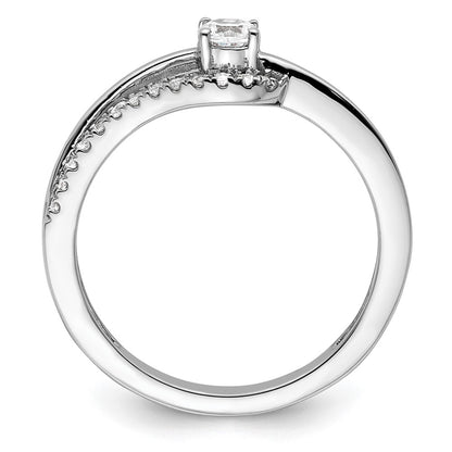 14k White Gold 1/3 Ct. Lab Grown Diamond VS/SI+ G+ Solitaire Promise Ring