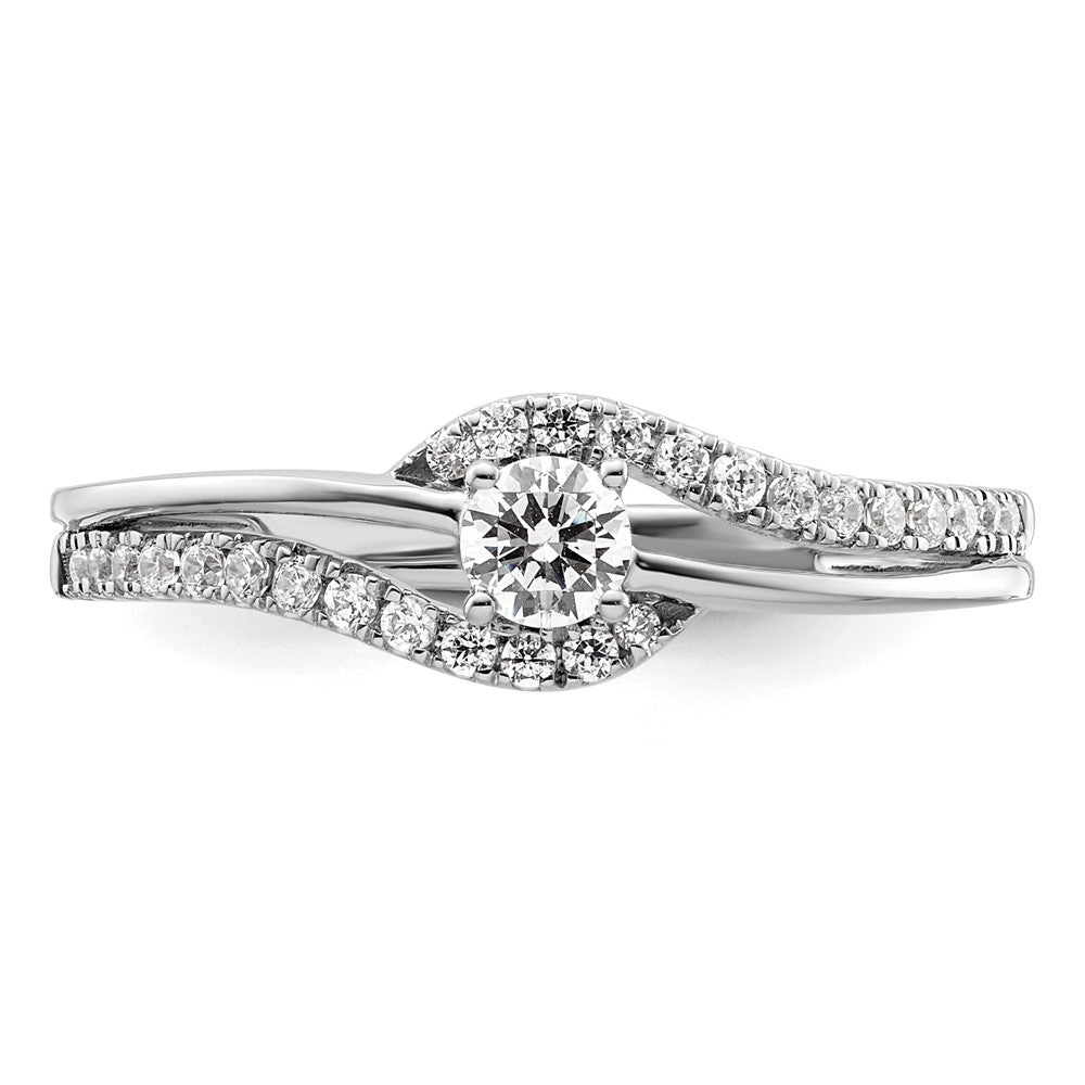 14k White Gold 1/3 Ct. Lab Grown Diamond VS/SI+ G+ Solitaire Promise Ring