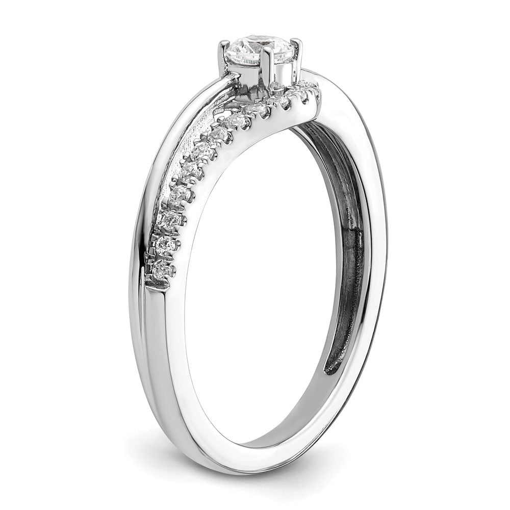 14k White Gold 1/3 Ct. Lab Grown Diamond VS/SI+ G+ Solitaire Promise Ring