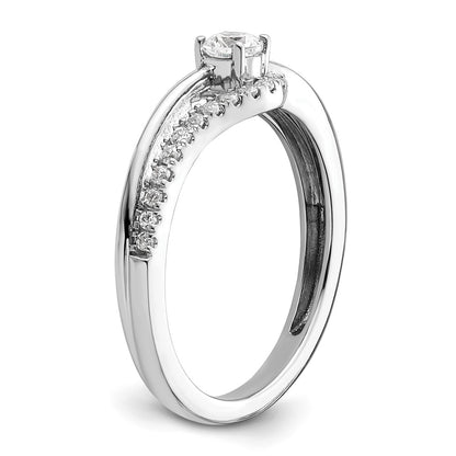 14k White Gold 1/3 Ct. Lab Grown Diamond VS/SI+ G+ Solitaire Promise Ring
