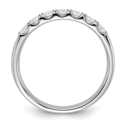 14k White Gold 1/2 Ct. Lab Grown Diamond VS/SI+ G+ Seven Stone Band Ring