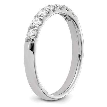 14k White Gold 1/2 Ct. Lab Grown Diamond VS/SI+ G+ Seven Stone Band Ring