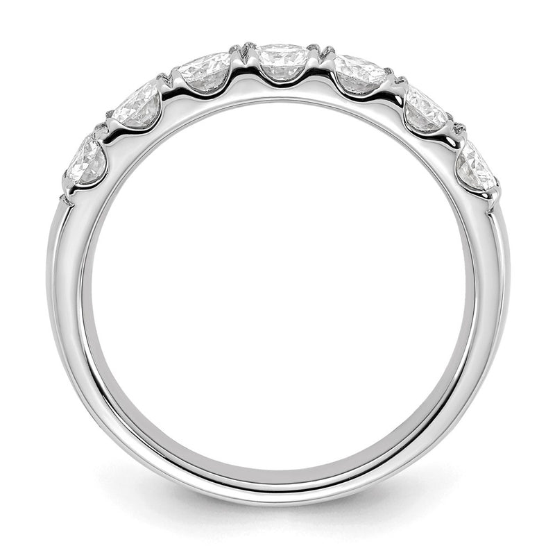 14k White Gold 1 Ct. Lab Grown Diamond VS/SI+ G+ Seven Stone Band Ring
