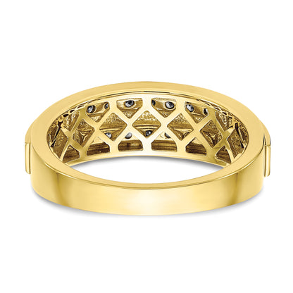 10k Yellow Gold 1/5 Ct. Lab Grown Diamond VS/SI+ G+ Double Row Men's Ring