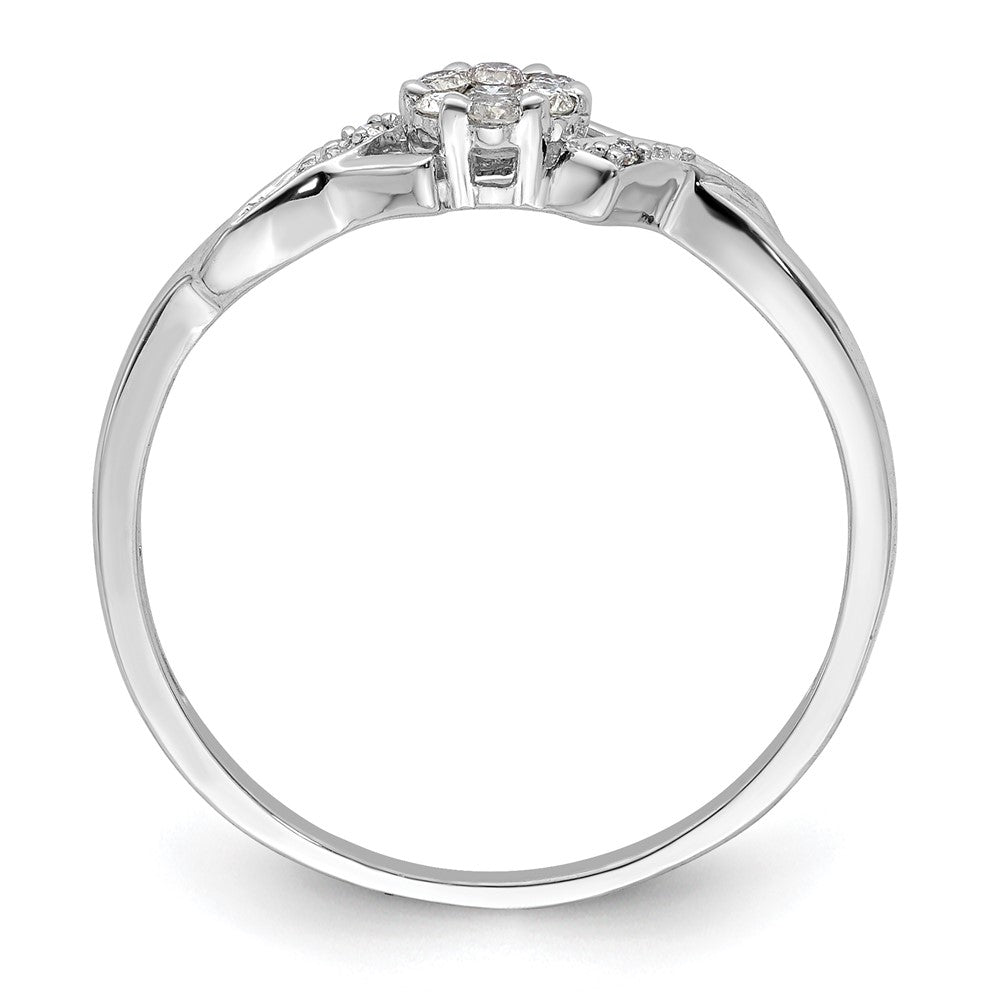 14k White Gold 1/8 Ct. Lab Grown Diamond VS/SI+ G+ Complete Fancy Ring
