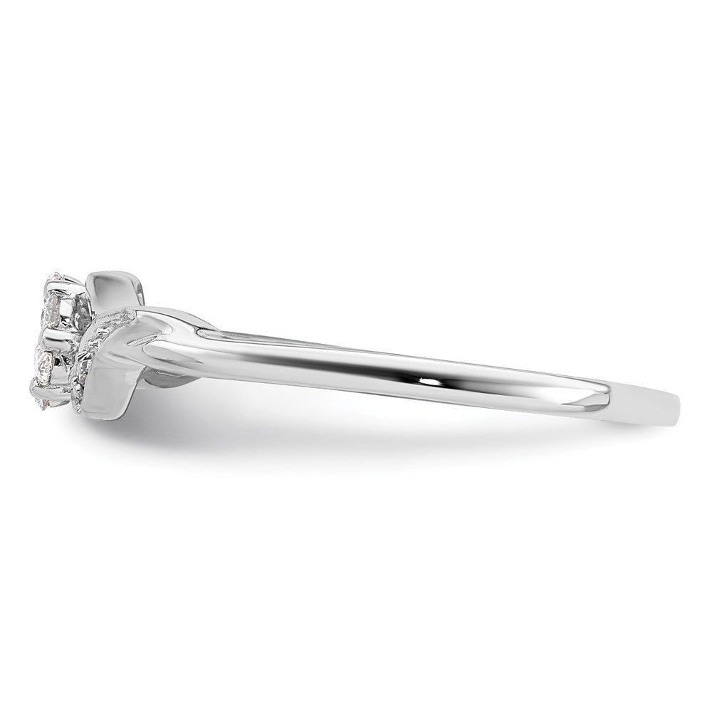 14k White Gold 1/8 Ct. Lab Grown Diamond VS/SI+ G+ Complete Fancy Ring