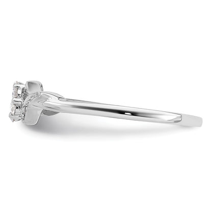 14k White Gold 1/8 Ct. Lab Grown Diamond VS/SI+ G+ Complete Fancy Ring