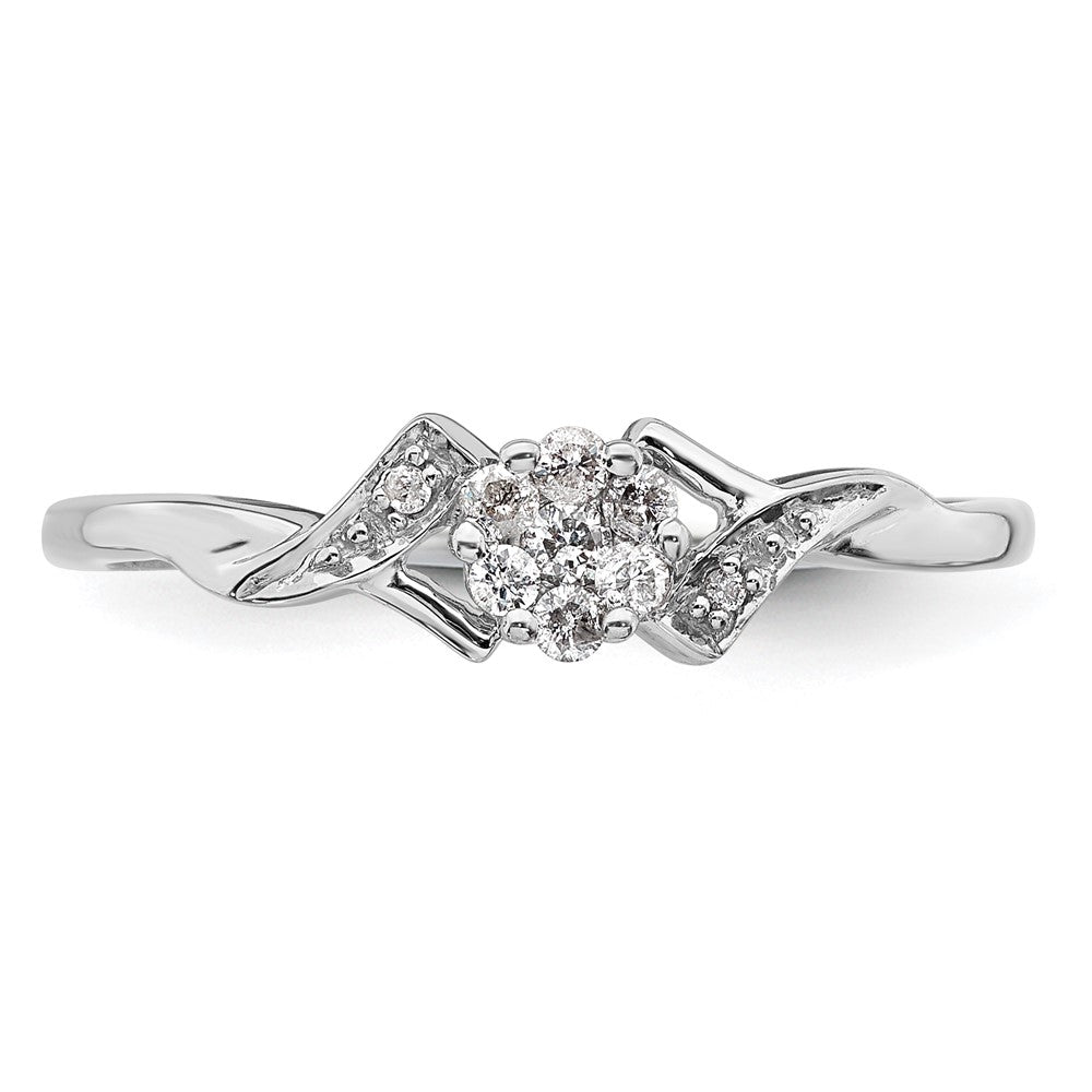 14k White Gold 1/8 Ct. Lab Grown Diamond VS/SI+ G+ Complete Fancy Ring
