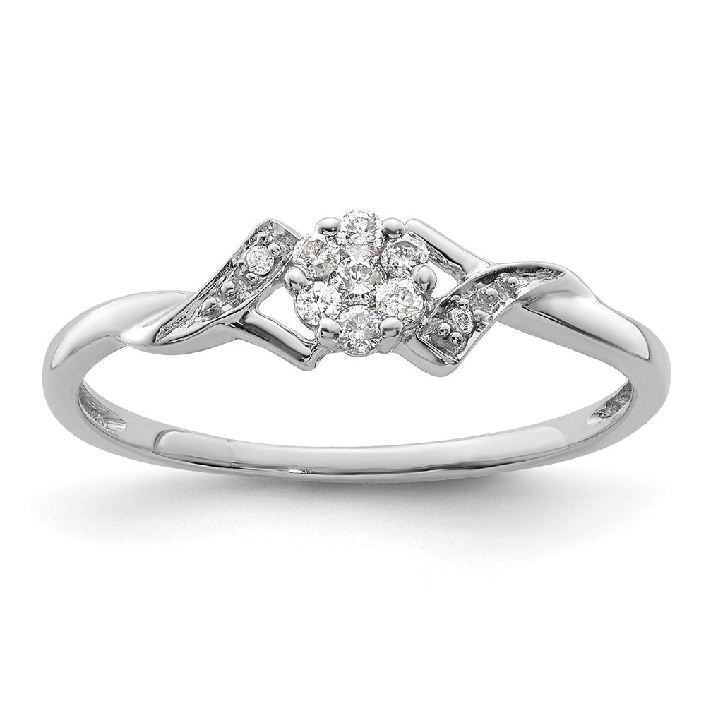 14k White Gold 1/8 Ct. Lab Grown Diamond VS/SI+ G+ Complete Fancy Ring