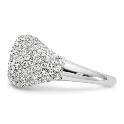 14k White Gold 2 1/4 Ct. Lab Grown Diamond VS/SI+ G+ Cluster Fashion Ring