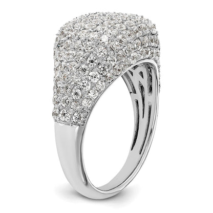 14k White Gold 2 1/4 Ct. Lab Grown Diamond VS/SI+ G+ Cluster Fashion Ring