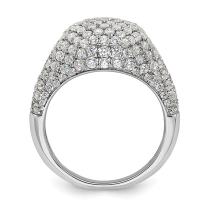 14k White Gold 2 3/8 Ct. Lab Grown Diamond VS/SI+ G+ Complete Cluster Fashion Ring