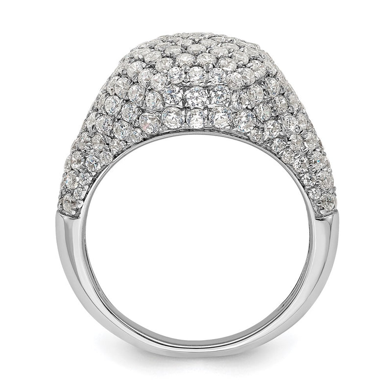 14k White Gold 2 3/8 Ct. Lab Grown Diamond VS/SI+ G+ Complete Cluster Fashion Ring