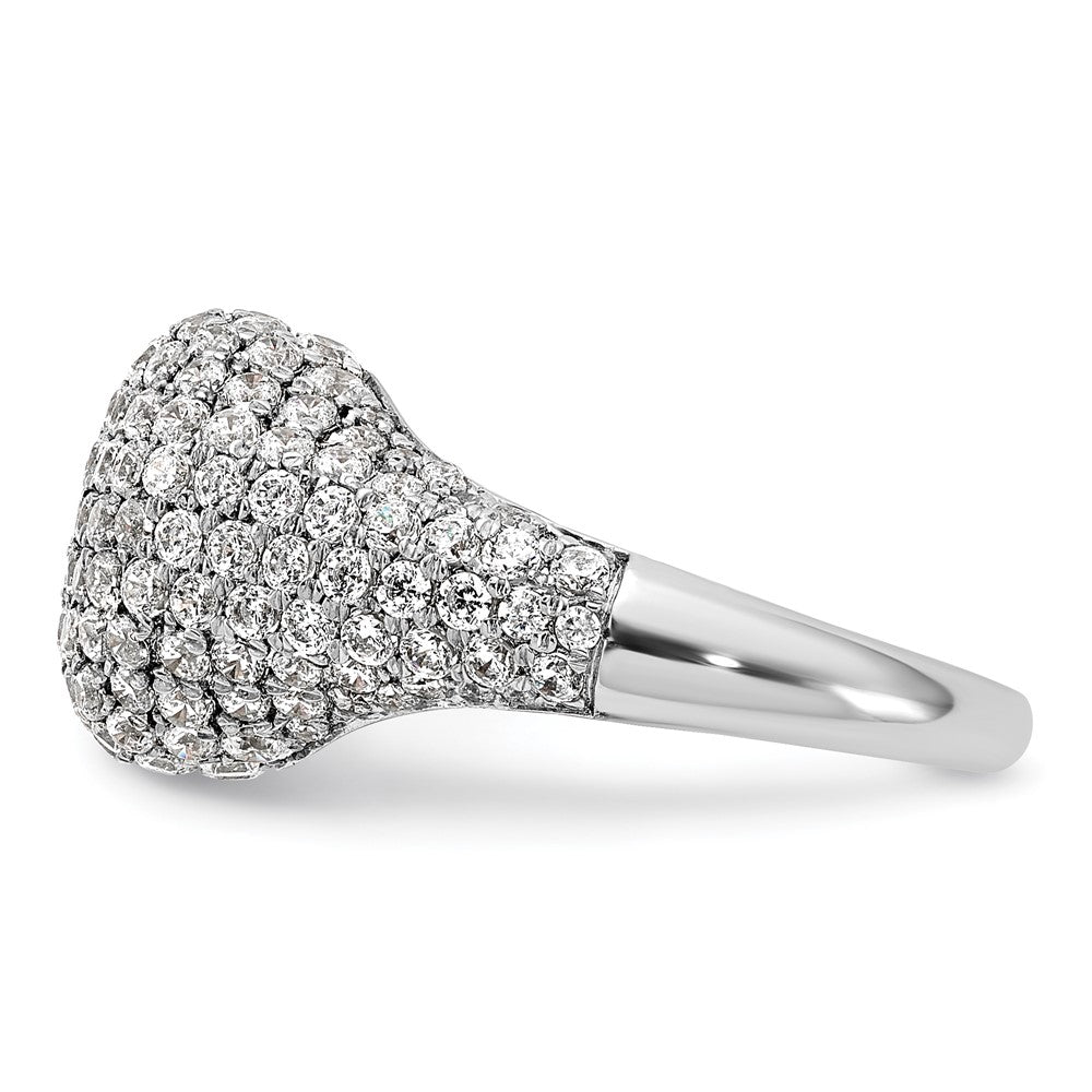 14k White Gold 2 3/8 Ct. Lab Grown Diamond VS/SI+ G+ Complete Cluster Fashion Ring
