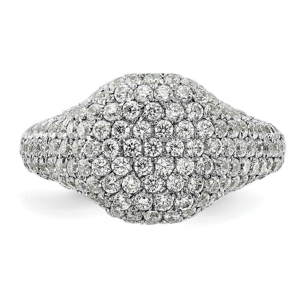 14k White Gold 2 3/8 Ct. Lab Grown Diamond VS/SI+ G+ Complete Cluster Fashion Ring