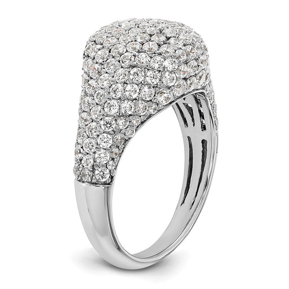 14k White Gold 2 3/8 Ct. Lab Grown Diamond VS/SI+ G+ Complete Cluster Fashion Ring