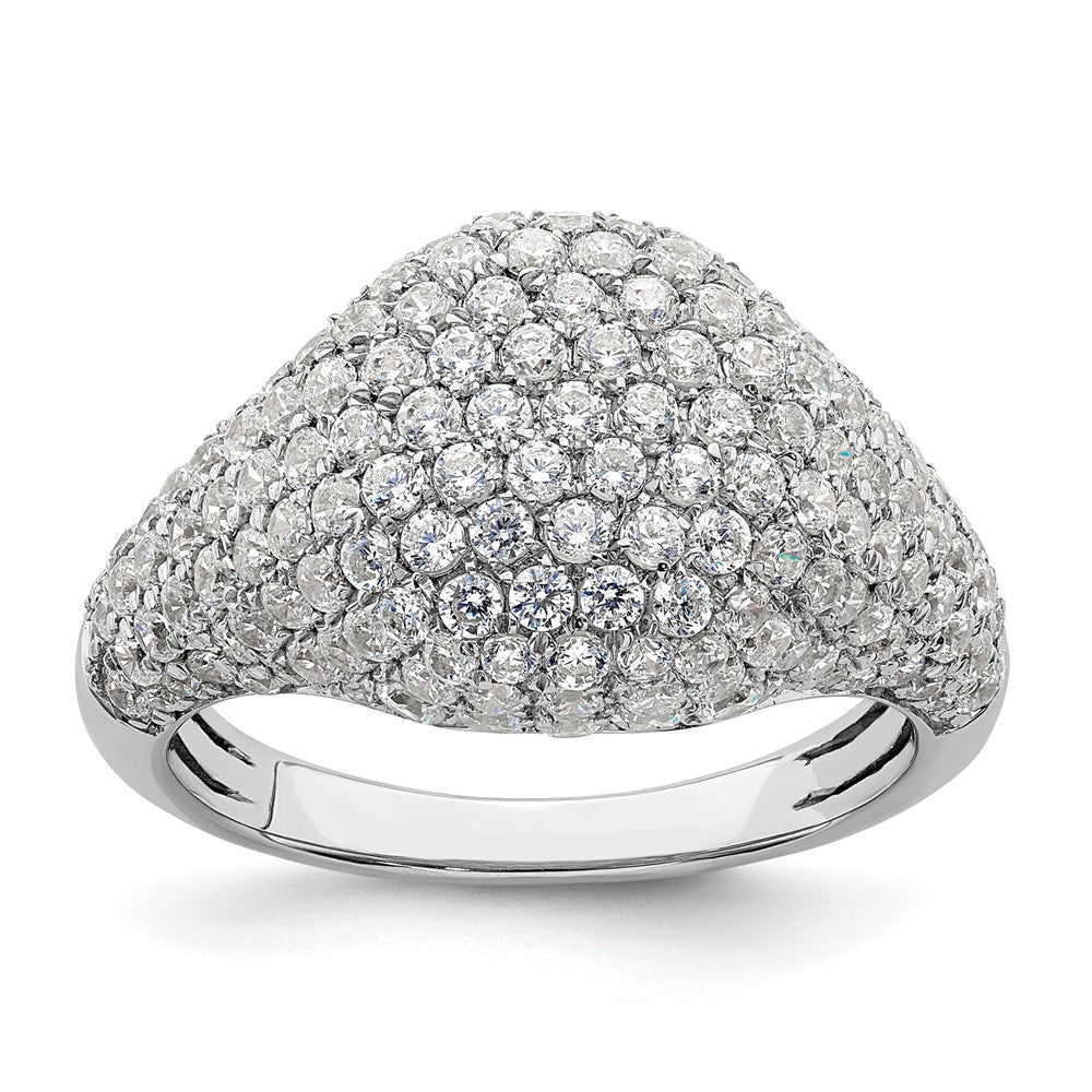 14k White Gold 2 3/8 Ct. Lab Grown Diamond VS/SI+ G+ Complete Cluster Fashion Ring